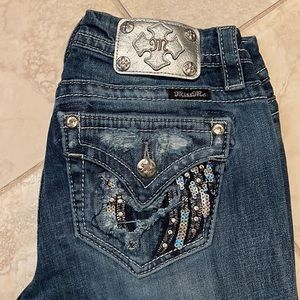 💎 Miss Me mid rise skinny jeans embellished pocket 💎